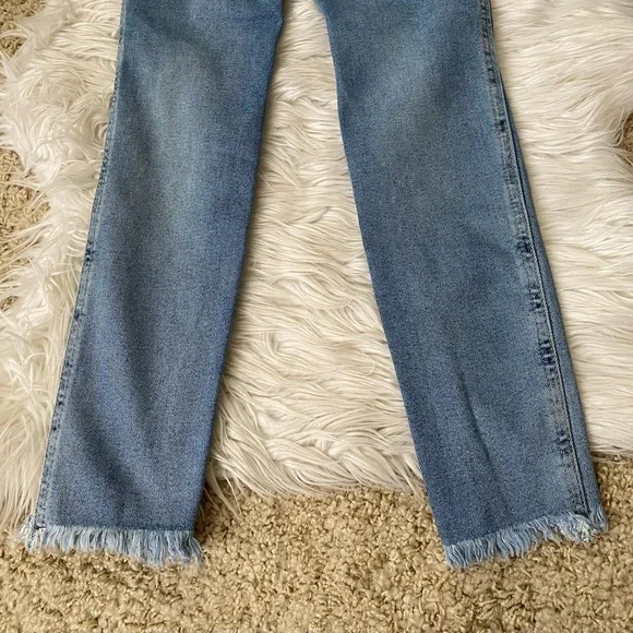 {Free People} We The Free Raw High-Rise Jegging in Light Blue Wash - Women's 27 - Picture 6 of 9
